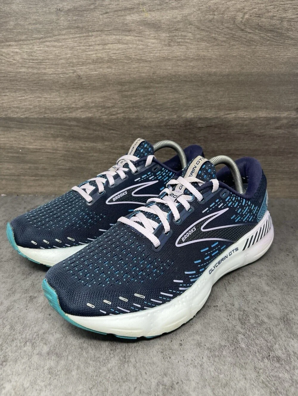Brooks Glycerin GTS 20 Peacoat Blue Size 10 Womens Support Running Shoes